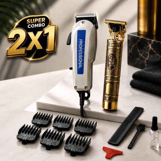 Combo Barber Máquina + Patillera | Corte Profesional en Casa