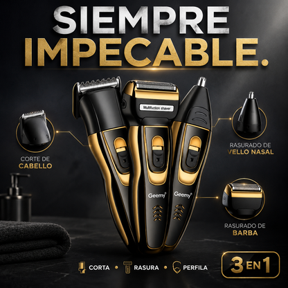 Máquina Peluquera 3 en 1 | Corta, Rasura y Perfila