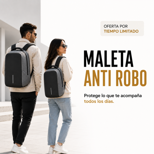 Maleta Antirrobo con Puerto USB | Impermeable para Portátil