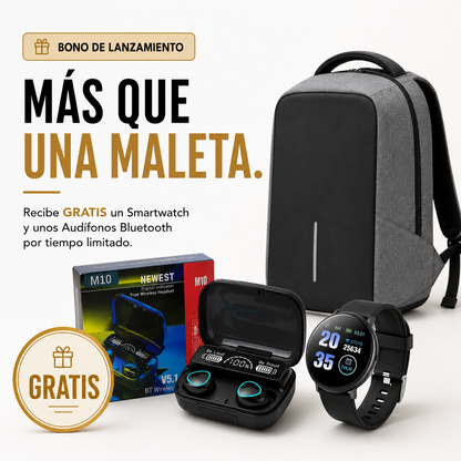 Maleta Antirrobo con Puerto USB | Impermeable para Portátil