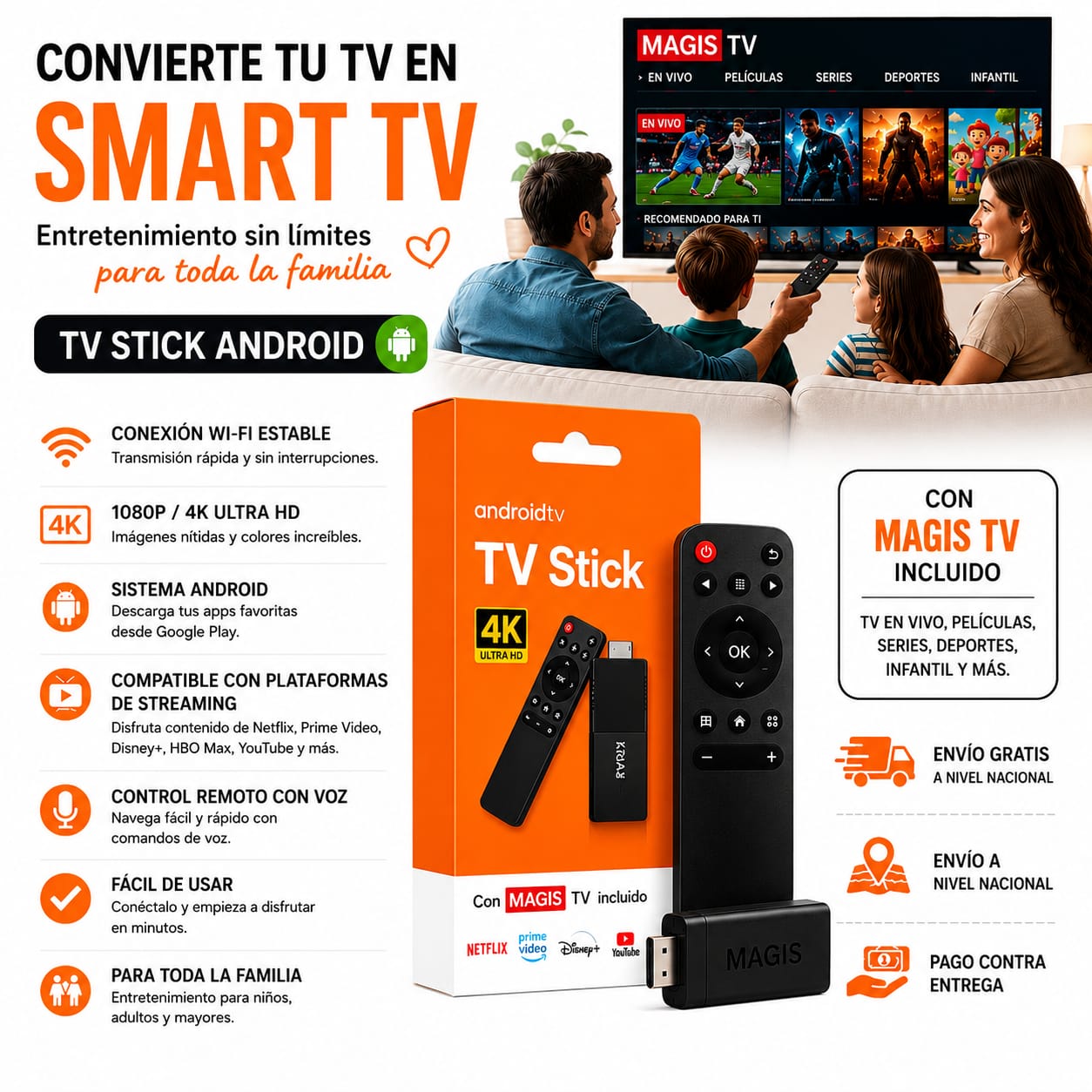 TV STICK Android 14.0 con Magis | Convierte tu TV en SMART TV